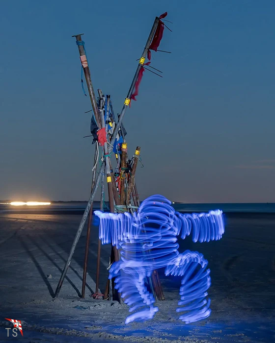 Lightpainting am Strand